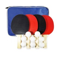 OEM Custom 4 pingpong paddle set of canvas oxford bag wholesale price table tennis 8 balls bat set