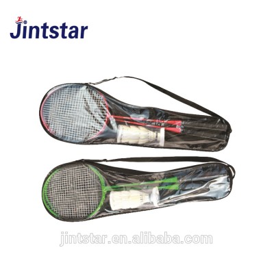 Low price badminton rackets set with carry bag and badminton