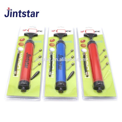 Double action mini hand air pump with metal needle