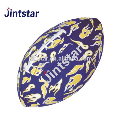 Professional super  league mini printed logo pvc leather machine stitched rugby inflatable american football soccer ball