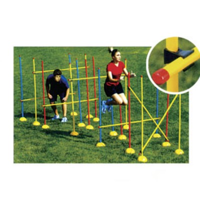 Plastic stick soccer training equipment set with hollow base