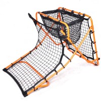 Double sided football rebound net soccer pass shot ground ball training net easy assemble kids adults soccer rebounder net